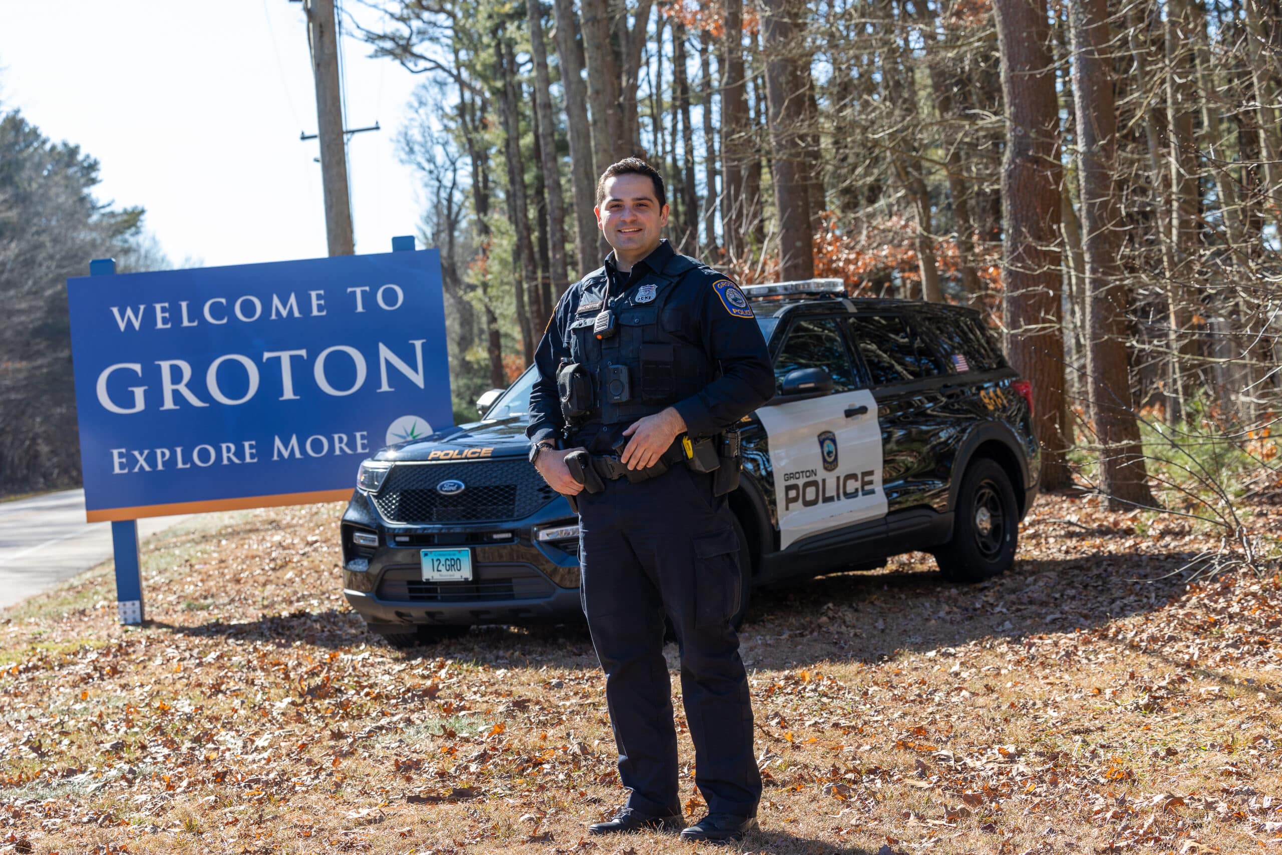 A staff member of the Groton, Connecticut police department.